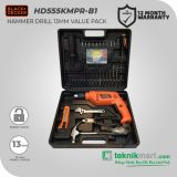 Black And Decker HD555KMPR 13 mm Bor Listrik Impact Dengan 100 aksesoris