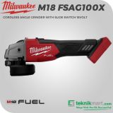Milwaukee M18FSAG100X-0X 18 Volt Gerinda Tangan Baterai 