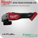 Milwaukee M18FSAGV100XB-0X 18 Volt Gerinda Tangan Baterai