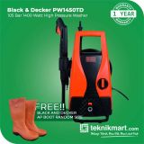 Black And Decker PW1450TD 105Bar 1400Watt High Pressure Washer