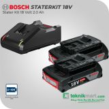 Bosch Stater Charger Kit (GAL 18V-40, Battery 2X 2.0Ah)