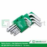 Tekiro HK-BP1203 9 Pcs 1.5-10mm Kunci L Set Ballpoint Pendek