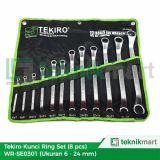 Tekiro WR-SE0301 8 pcs (6-24 mm) Kunci Ring Set 