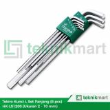 Tekiro HK-LS1200 8 Pcs 2-10mm Kunci L Set Panjang