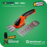 Bundling Wagnereco WH 120-LI 4V 2in1 Cordless Hegdetrimmer / Potong Pagar Tanaman + Tip Top THT-CR468 Modular Crimping Tool Pin 4,6,8 With Ratchet