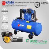 Yama 1 HP YM-0185U Kompresor Angin Unloader Dengan Mesin Bensin G 160 F