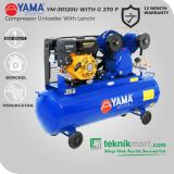 Yama 3 HP YM30-120U Kompresor Angin Unloader Dengan Mesin Bensin G 270 F