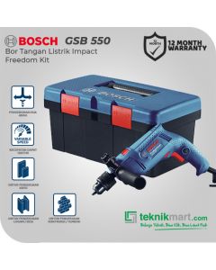 Bosch GSB 550 Freedom Kit 13mm Bor Listrik Impact Set - 06011A15K1