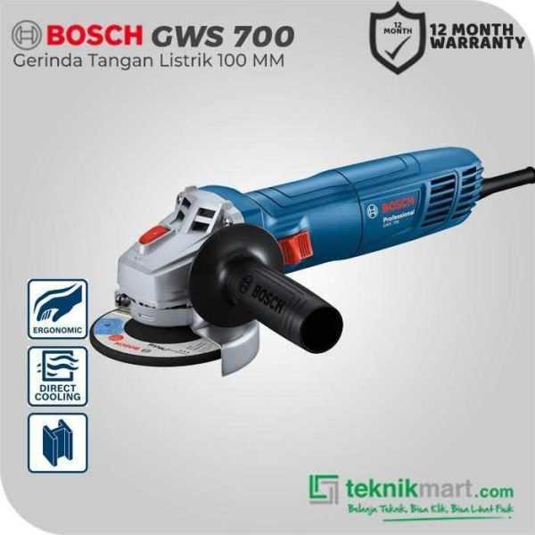 BOSCH GWS 700 SLIM ANGLE GRINDER 710WATT 12000RPM 100MM