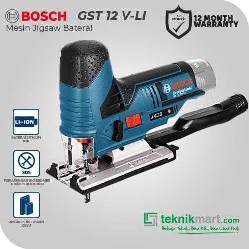 BOSCH GST 12 V-LI CORDLESS JIGSAW 12VOLT 70MM (UNIT ONLY)