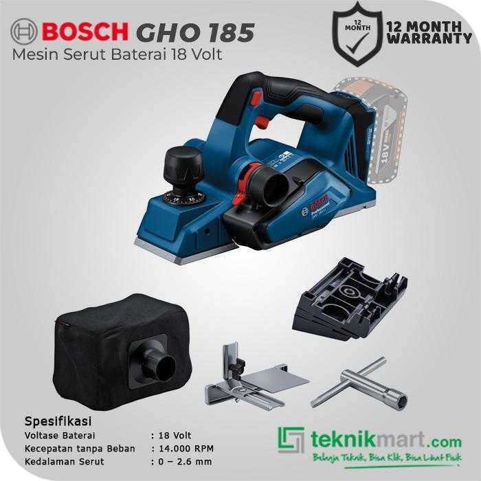 BOSCH GHO 185-LI BRUSHLESS PLANNER 18VOLT (UNIT ONLY) - Image 2