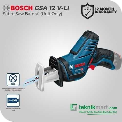 BOSCH GSA 12 V-LI CORDLESS SABRE SAW 12VOLT 14.5MM (UNIT ONLY)