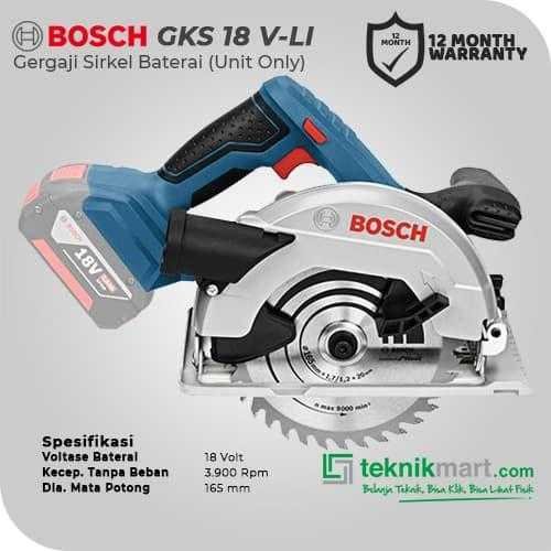 BOSCH GKS 18V-57 CORDLESS CIRCULAR SAW 18VOLT 165MM 1X SAW BLADE (UNIT ONLY) - Image 2