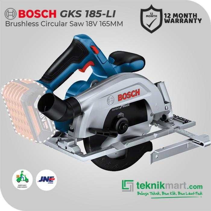 BOSCH GKS 185-LI BRUSHLESS CIRCULAR SAW 18VOLT 165MM (UNIT ONLY) - Image 3