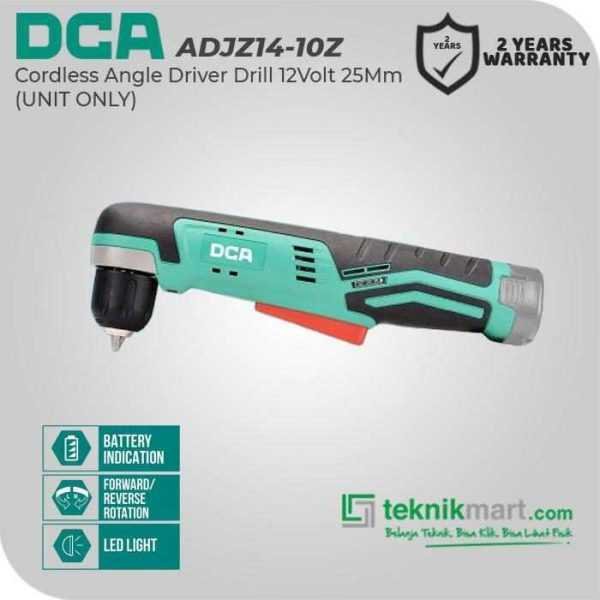 DCA ADJZ14-10Z CORDLESS ANGLE DRIVER DRILL 12VOLT 10MM (UNIT ONLY)