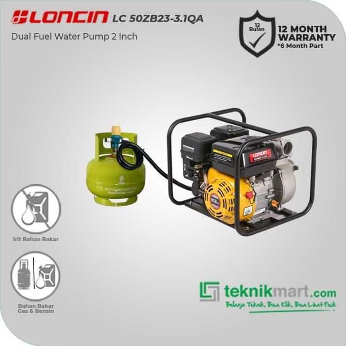 LONCIN LC50ZB23-3.1QA DUAL FUEL WATER PUMP 2" G160