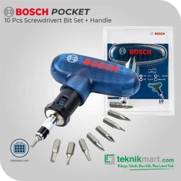 BOSCH 10 PCS SCREWDRIVER BIT SET + POCKET