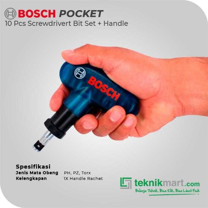 BOSCH 10 PCS SCREWDRIVER BIT SET + POCKET - Image 2
