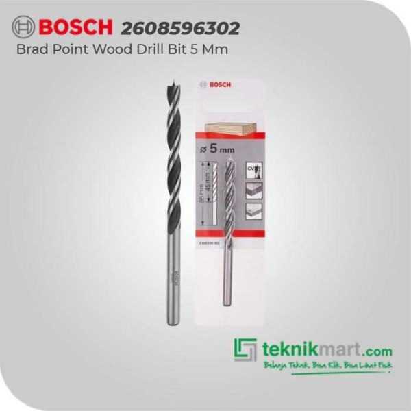 BOSCH BRAD POINT WOOD DRILL BITS 5.0 MM