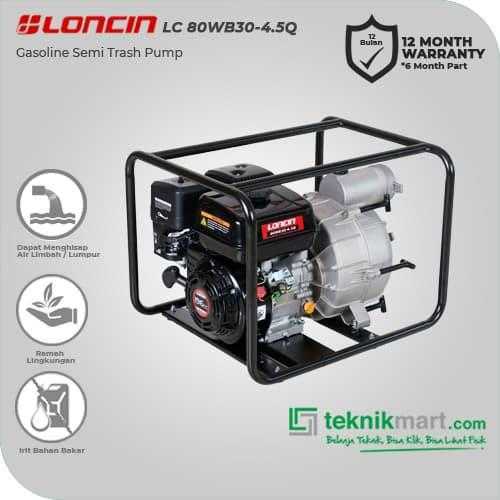 LONCIN LC80WB30-4.5Q SEMI TRASH PUMP 3" G 200