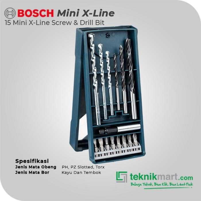 BOSCH 15 PCS MINI X-LINE DRILL & SCREWDRIVER BIT SET - Image 2