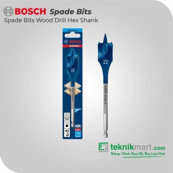 BOSCH SPADE BITS (SELF CUT SPEED) WOOD DRILL BITS 22X152MM HEX SHANK