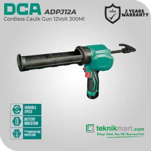 DCA ADPJ12EK CORDLESS CAULK GUN 12VOLT 300ML (2X BATT 2.0AH, 1X CHARGER)