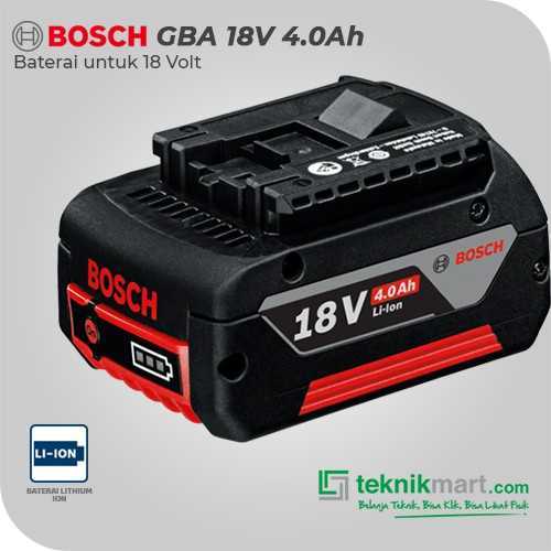 BOSCH GBA 18 V-LI BATTERY LI-ION 18V 4.0AH