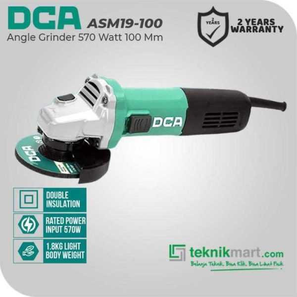 DCA ASM19-100 ANGLE GRINDER 570WATT 100MM