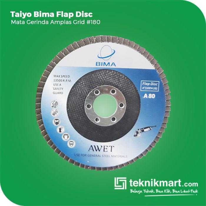 TAIYO A180 BIMA FLAP DISC GRID #180 100X16MM