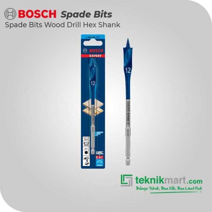BOSCH SPADE BITS (SELF CUT SPEED) WOOD DRILL BITS 12X152MM HEX SHANK