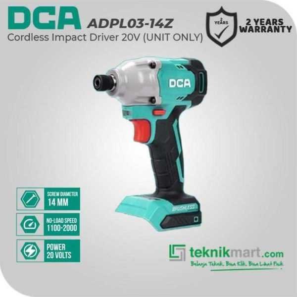 DCA ADPL03-14Z BRUSHLESS IMPACT DRIVER 20VOLT (UNIT ONLY)