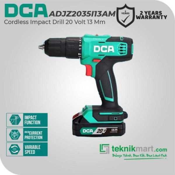 DCA ADJZ2035I13AM CORDLESS IMPACT DRILL 20VOLT 13MM (2X BATT 4.0AH, 1X CHARGER, CASE)