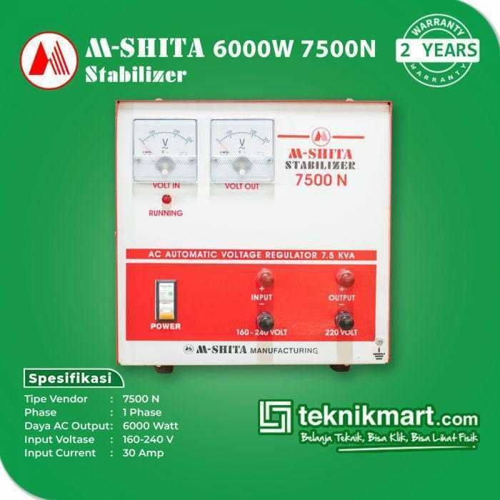 M-SHITA N.7500 STABILIZER 7,5 KVA 1PHASE