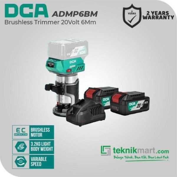 DCA ADMP6BM BRUSHLESS TRIMMER 20V 6MM (2X BATT, 1X CHARGER)