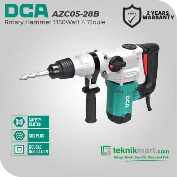 DCA AZC05-28B ROTARY HAMMER 1150WATT 28MM 4.7JOULE (SDS PLUS)