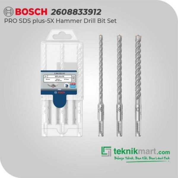BOSCH SDS PLUS-5X HAMMER BITS 3PCS 6/8/10MM X 160MM