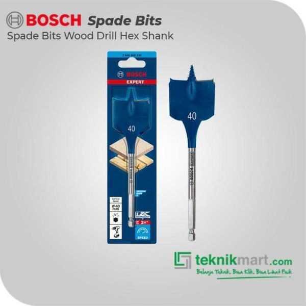 BOSCH SPADE BITS (SELF CUT SPEED) WOOD DRILL BITS 40X152MM HEX SHANK