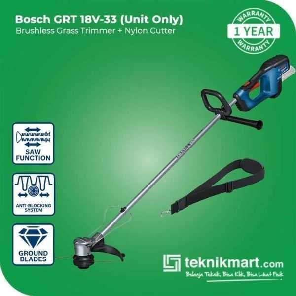 BOSCH GRT 18V-33 BRUSHLESS GRASS TRIMMER 18V WITH NYLON BLADES (UNIT ONLY)