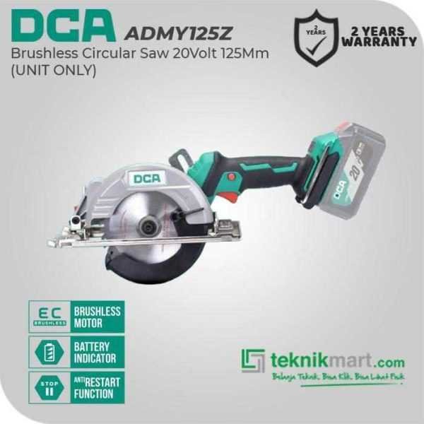 DCA ADMY125Z BRUSHLESS CIRCULAR SAW 20VOLT 125MM (UNIT ONLY)