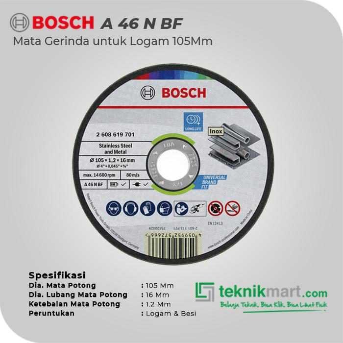 BOSCH A 46 N BF METAL CUTTING WHEEL 105X1.2X16MM (GREEN) - Image 2
