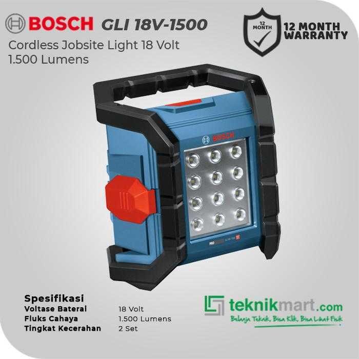 BOSCH GLI 18V-1500 CORDLESS JOBSITE LIGHT 18V 1.500LUMENS (UNIT ONLY) - Image 2