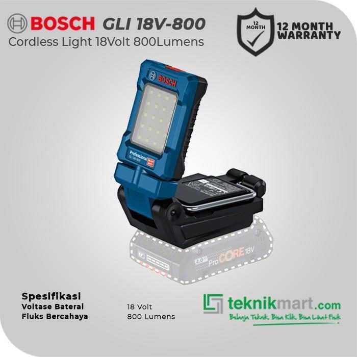 BOSCH GLI 18V-800 LED WORK LIGHTS 18VOLT 800LUMENS (UNIT ONLY) - Image 2
