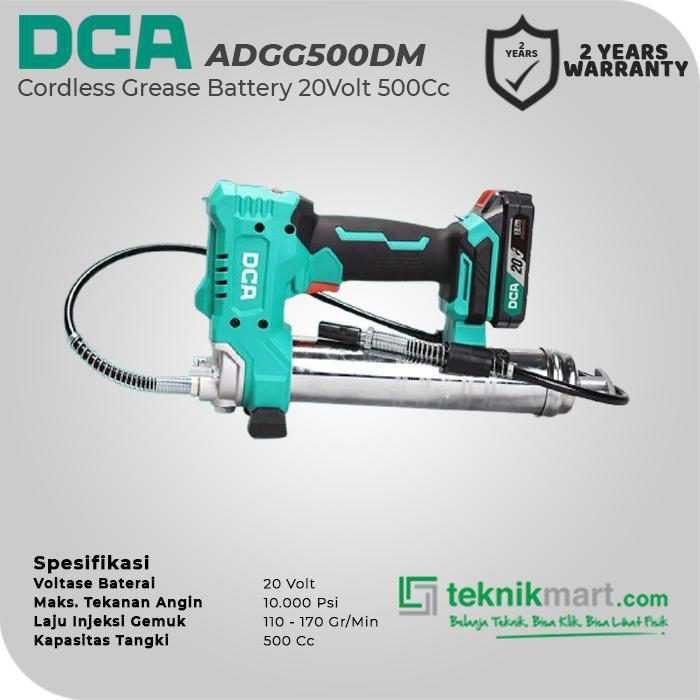 DCA ADGG500DM CORDLESS GREASE GUN 20VOLT 1.000PSI (1X BATT 2.0AH, 1X CHARGER, CASE) - Image 2