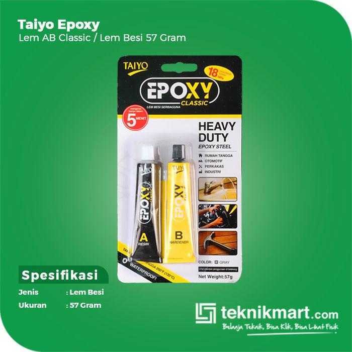 TAIYO EPOXY AB CLASSIC LEM BESI 57 GRAM - Image 2