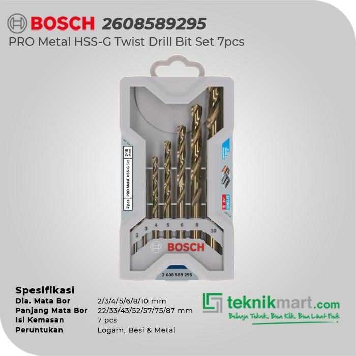 BOSCH HSS-G METAL DRILL BITS 7PCS SET (2,3,4,5,6,8,10 MM) - Image 2