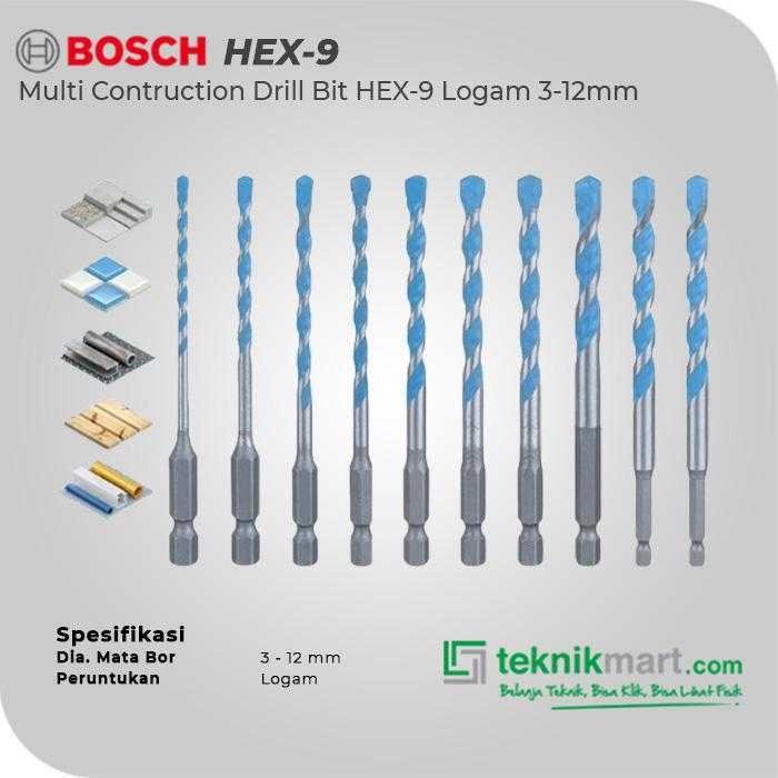 BOSCH HEX-9 MULTI CONSTRUCTION DRIL BIT 5X50X100MM - (SHANK HEXAGON) - Image 2