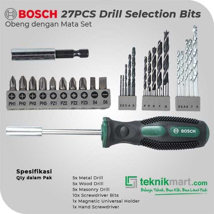 BOSCH 27PCS DRILL SDB ACCESSORY SETS 017-201 - Image 2