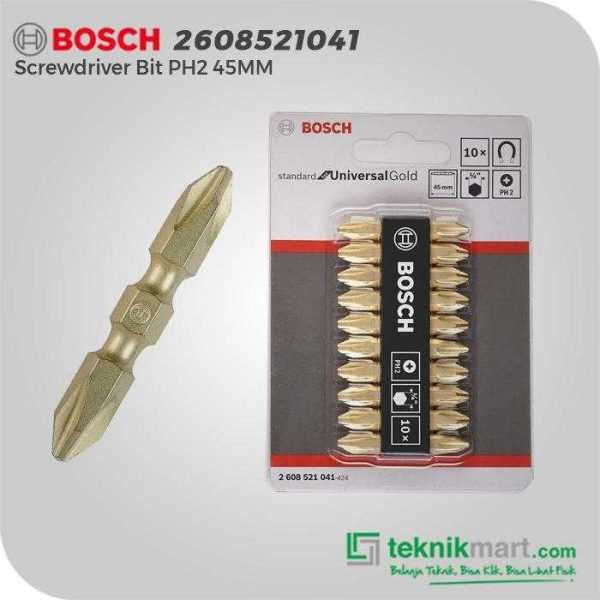 BOSCH DOUBLE ENDED SCREWDRIVER BITS GOLD PH2 45MM (10 PCS)