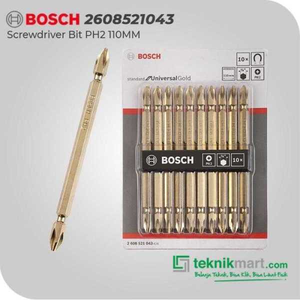 BOSCH DOUBLE ENDED SCREWDRIVER BITS GOLD PH2 110MM (10 PCS)